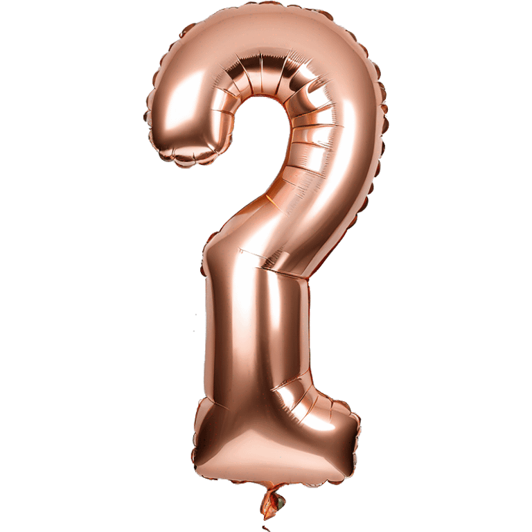 first birthday rose gold number ONE balloon  emoji