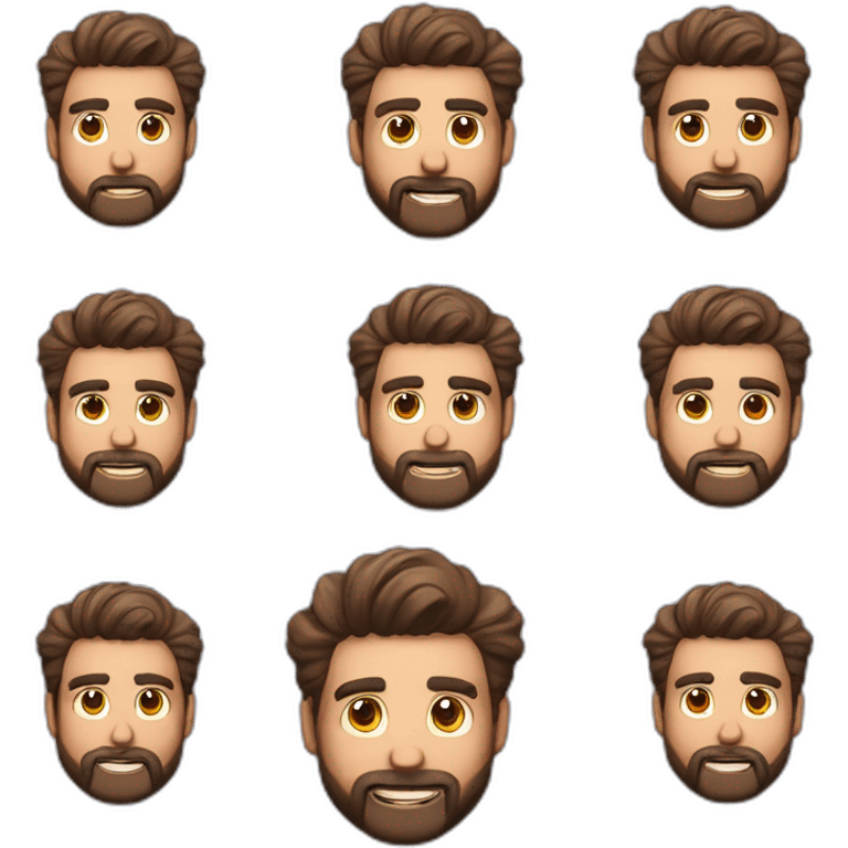 REALIZZA UNA EMOTE PER TWITCH CON RAFFIGURATO UN RAGAZZO ITALIANO CON CAPELLI NERI lisci E BARBA FOLTA CARTOONIZZATO ARRABBIATO emoji