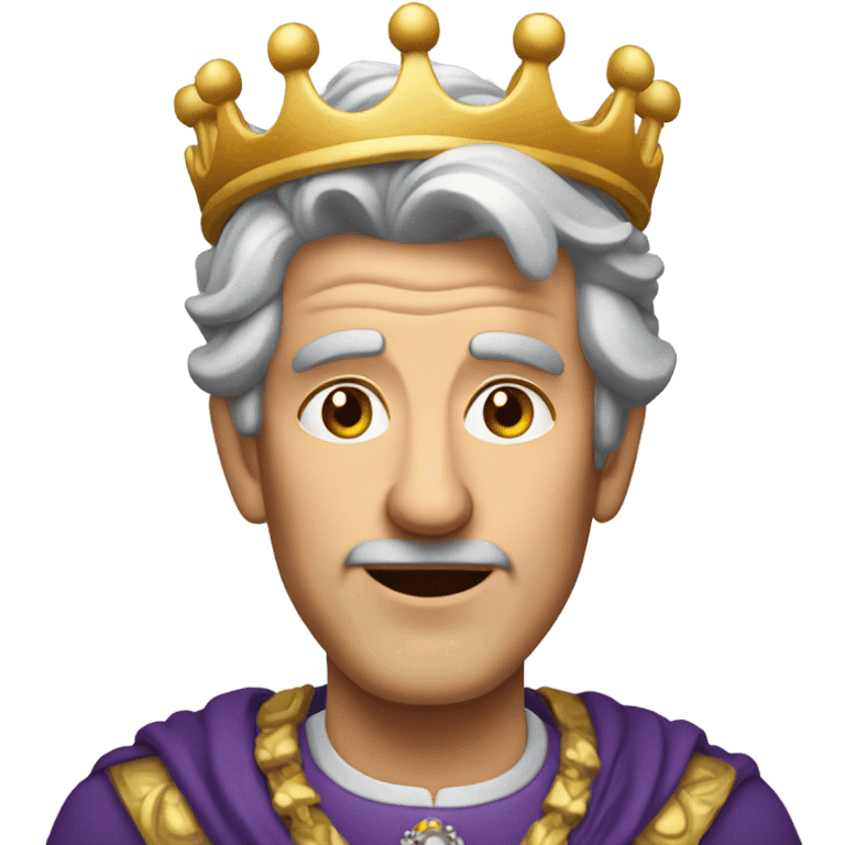 Grey hair guy with crown emoji