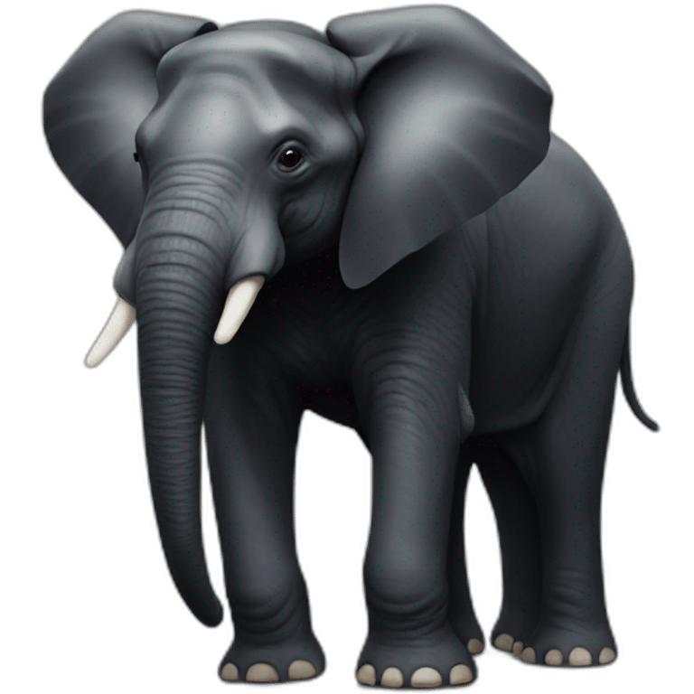 black-triangle elephant emoji