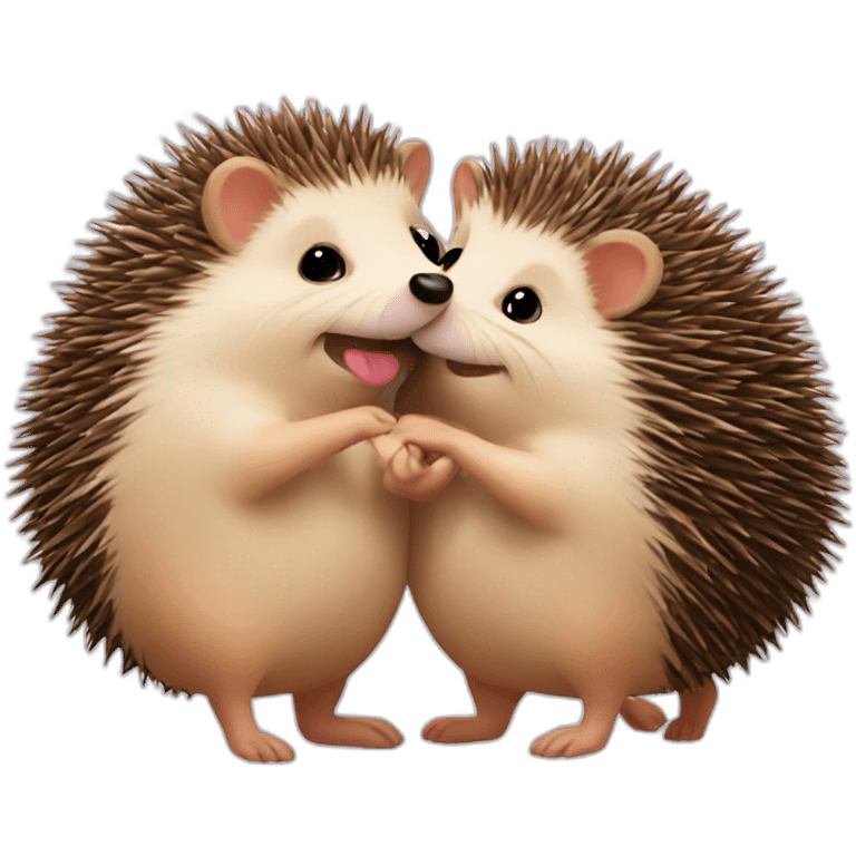 hedgehog kisses emoji