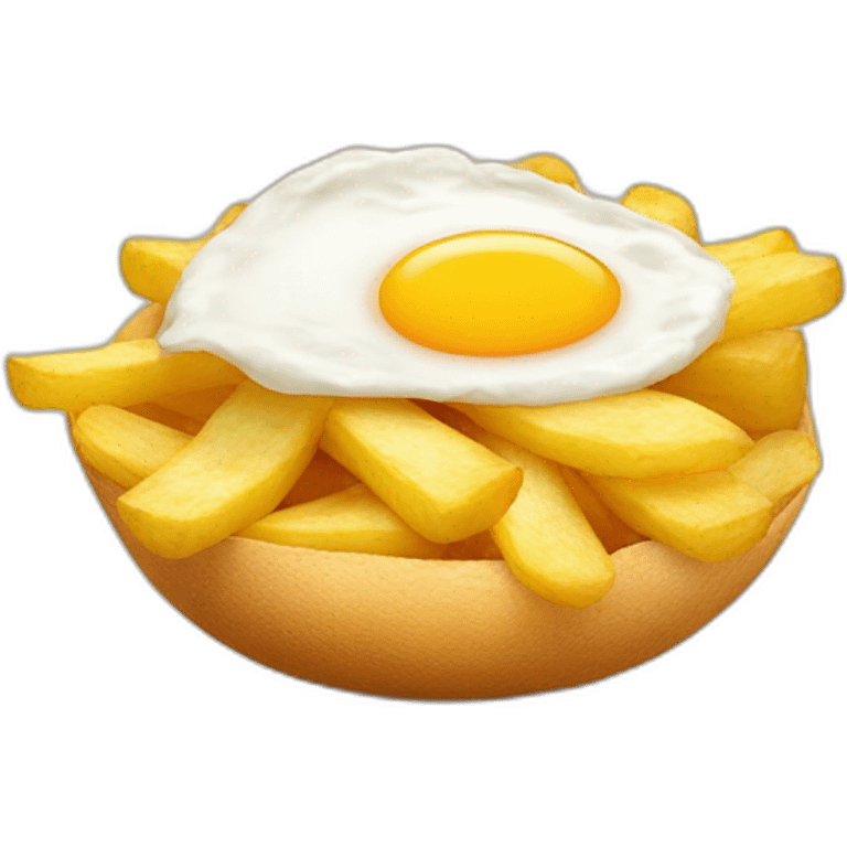 huevo frito con patatas emoji