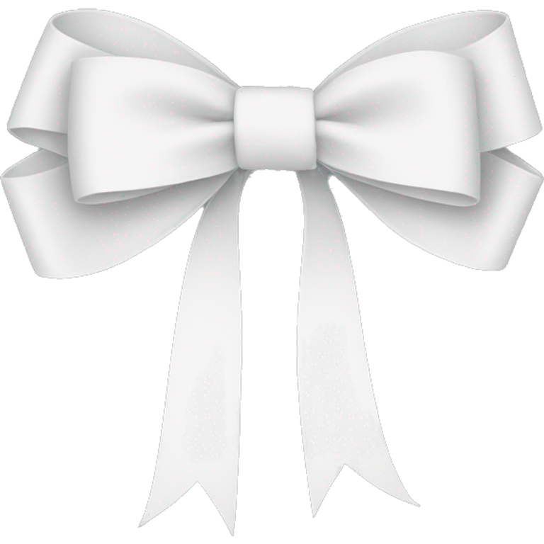 white thin bow ribbon dainty emoji