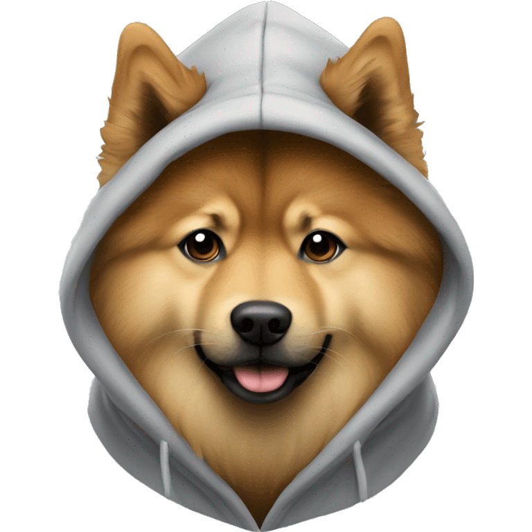 Eurasier dog in hoodie emoji