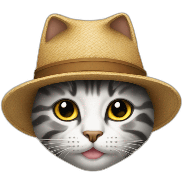 Cat wear a hat emoji