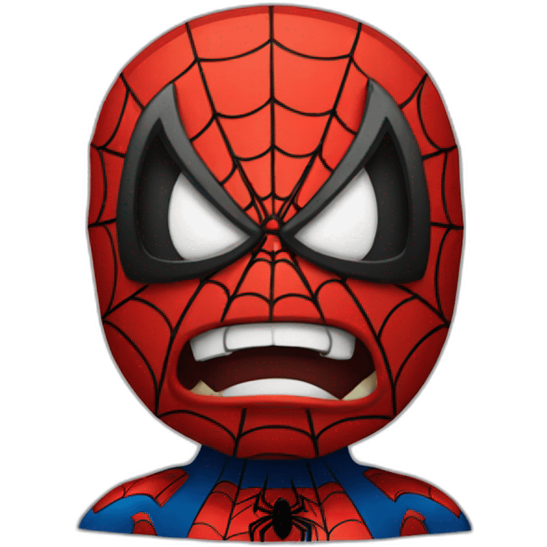 Spiderman angry emoji