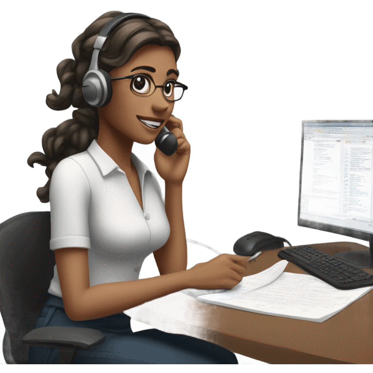 call center girl emoji