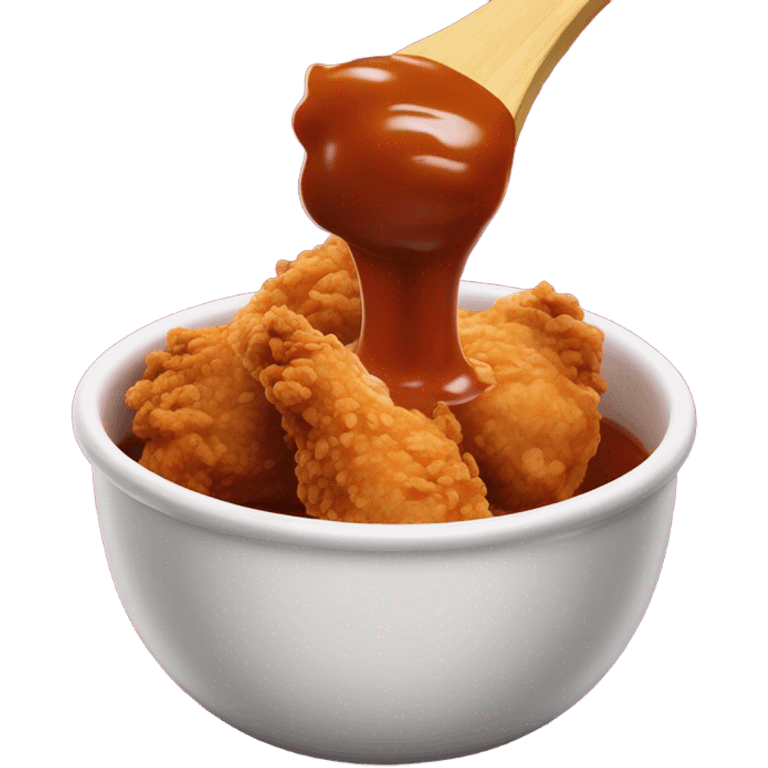 raising cane's chicken dipping into sauce emoji