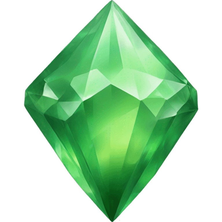 Yellow green transparent crystal emoji