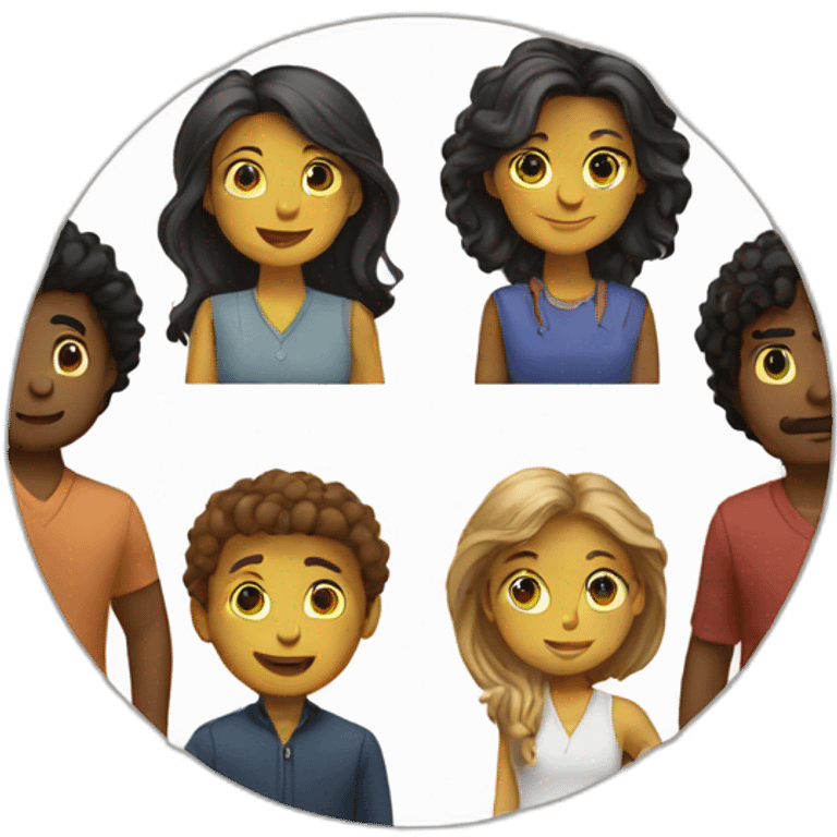 Friends standing in circle emoji