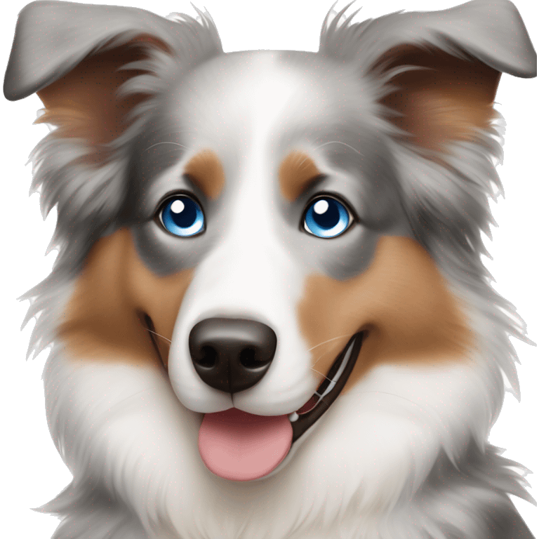 australian shepard with blue eyes emoji