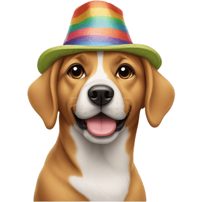 Dog wearing hat emoji