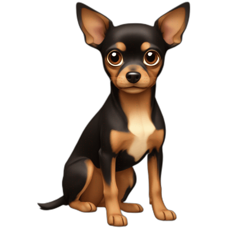 russian-toy-terrier-with-dark-brown-head-with-light-brown-muzzle emoji