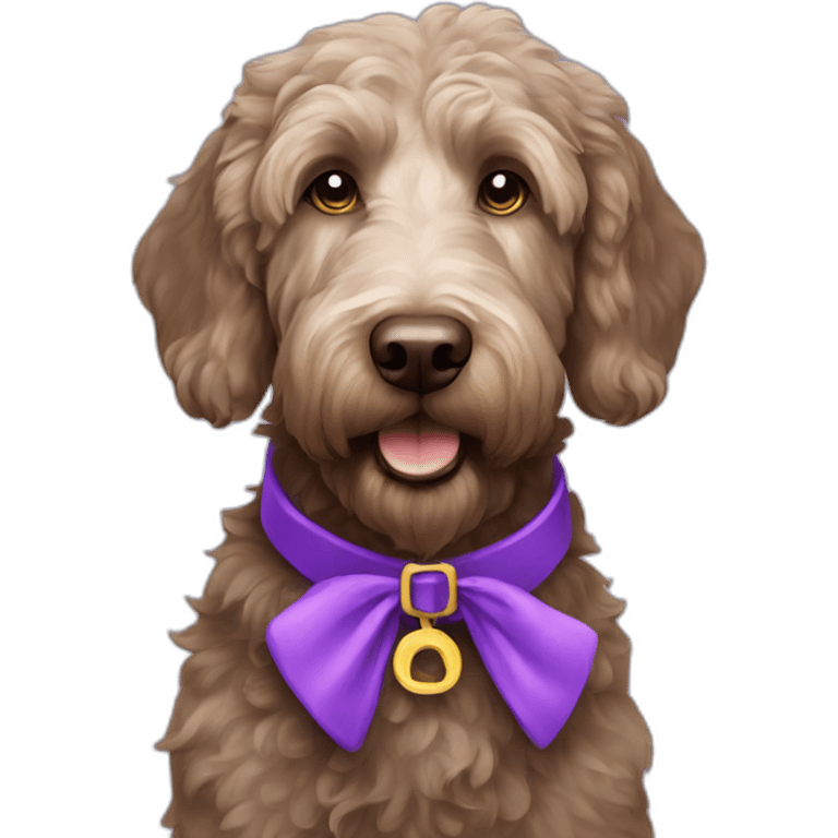 labradoodle with violet collar emoji