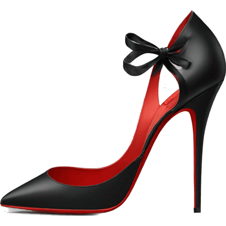 Black valentino high heels with red bottom emoji