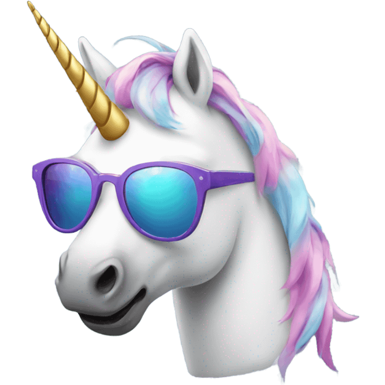 unicorn with sunglasses  emoji