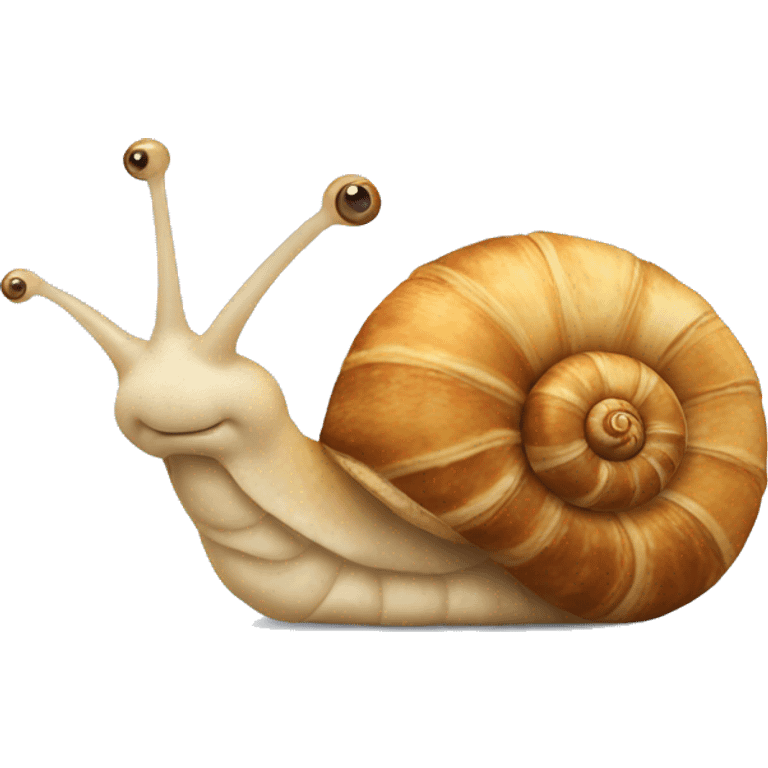 snail with a croissant shell emoji