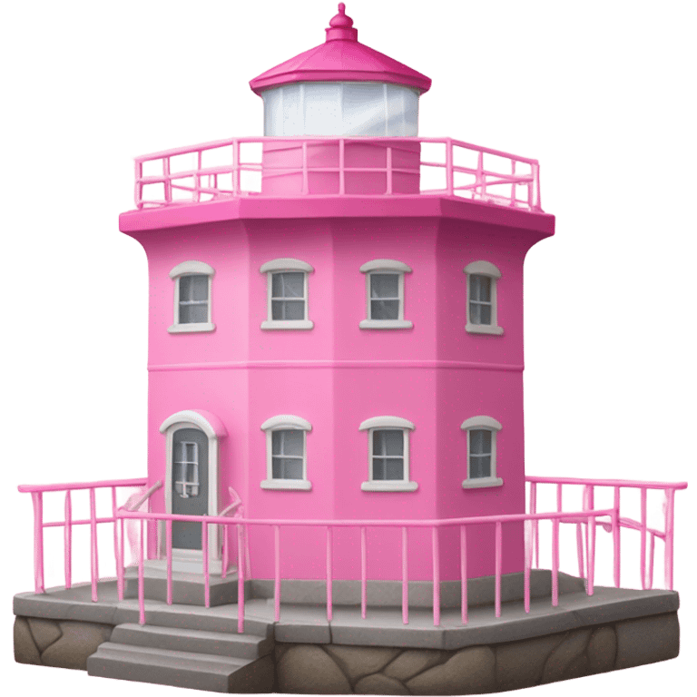 pink lighthouse (all its elements must be pink) emoji