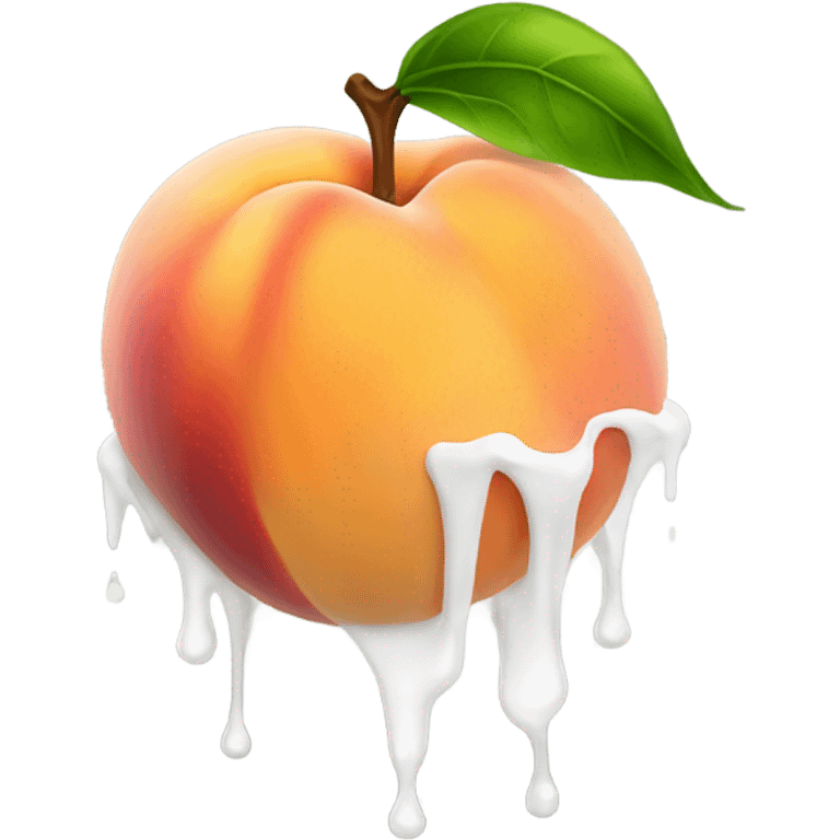 Peach dripping white  emoji