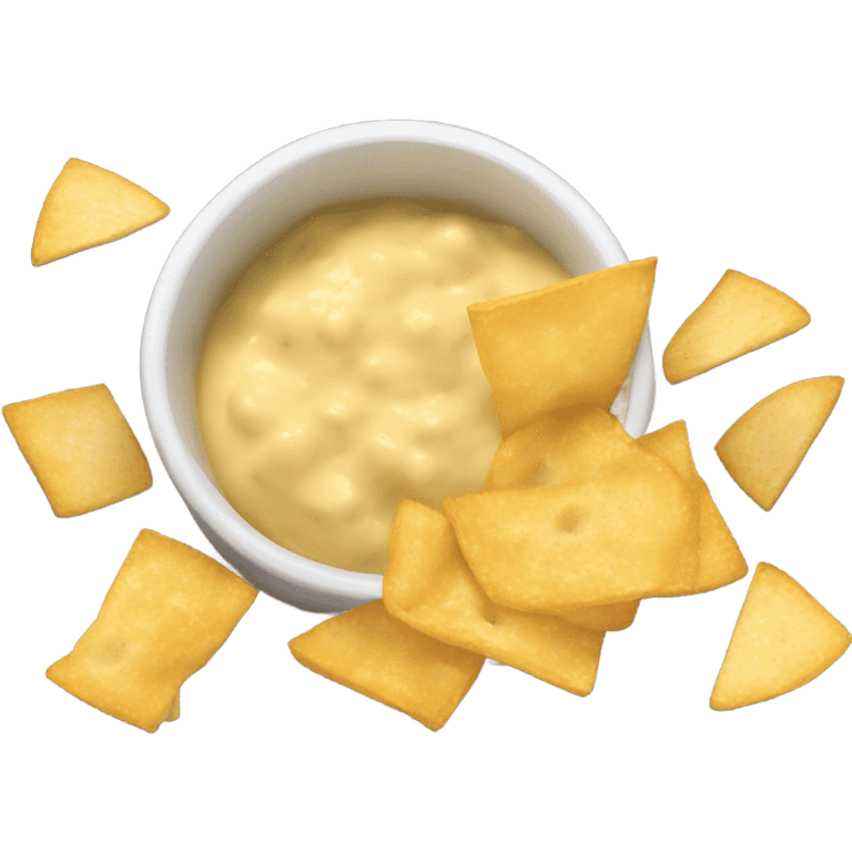 Cheese dip and chips emoji