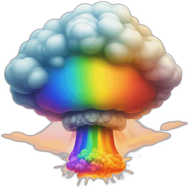 Rainbow nuclear explotion emoji