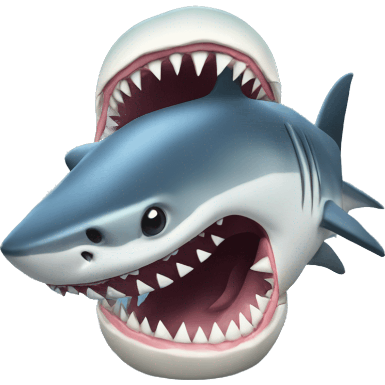 Shark eating emoji