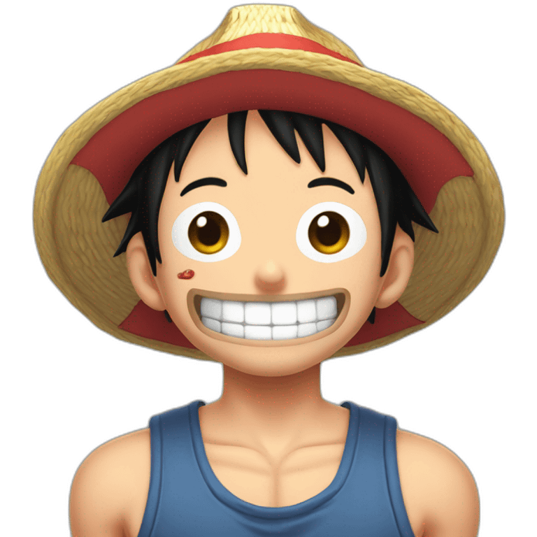 luffy avec un morceau de viande emoji