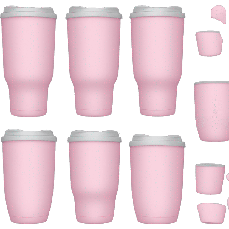 Light pink tumbler without face emoji