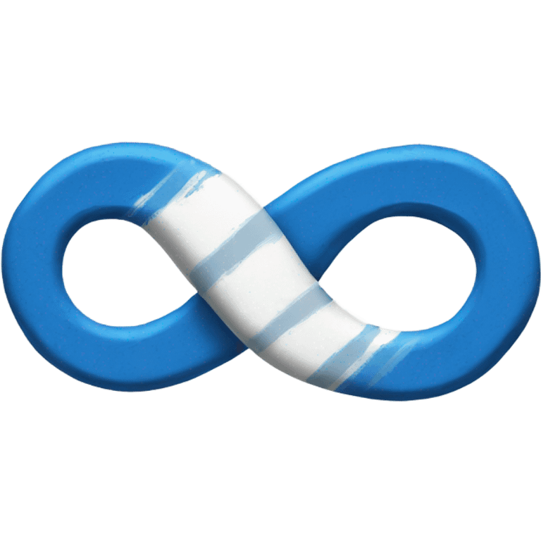 i whant a grafitti infinity symbol that is principally made of blue and white emoji