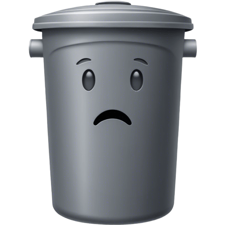 A simple trash can emoji with a rectangular or cylindrical shape, an open or closed lid, and a neutral color like gray or silver. The design is minimalistic with no extra details emoji