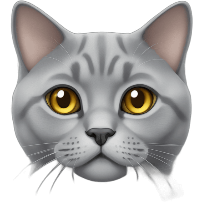 Grey British shorthair cat emoji