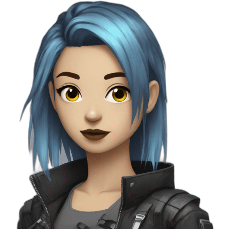 Cyberpunk cute femboy emoji