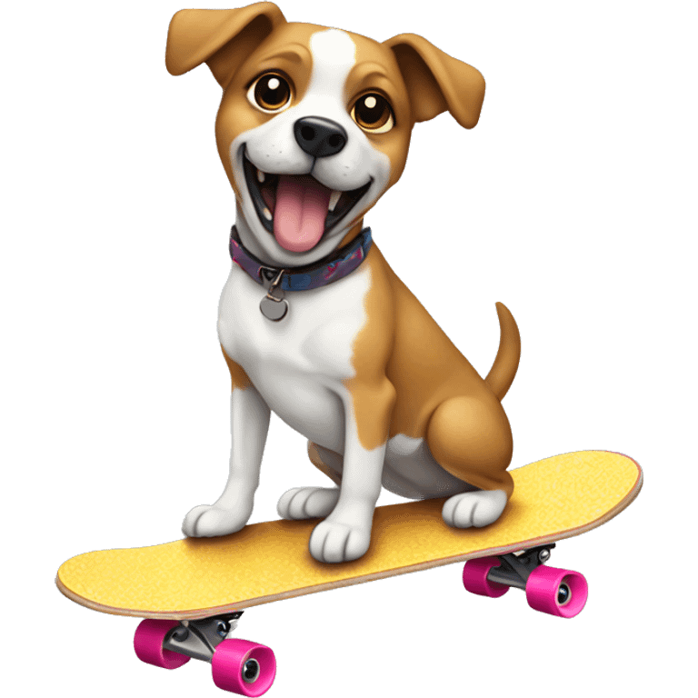 Dog on a skateboard emoji