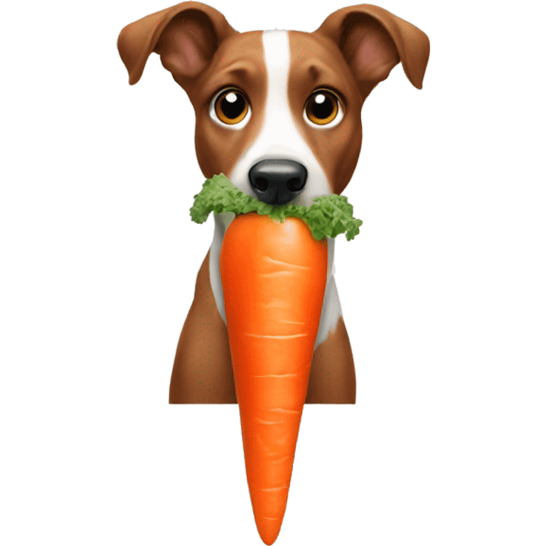 Dog eating carrot  emoji