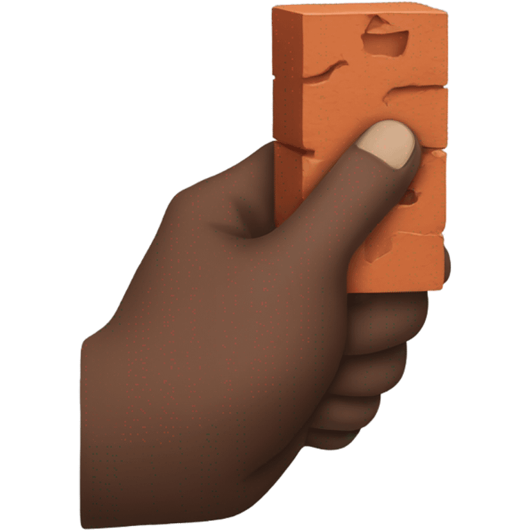 A single brick with a hand emoji