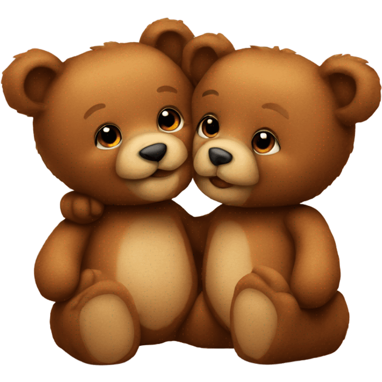 Teddy bears kissing emoji