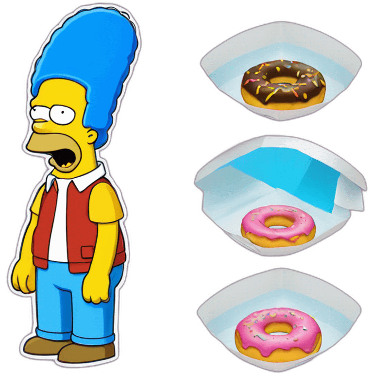 Homer simpson mange un donuts emoji