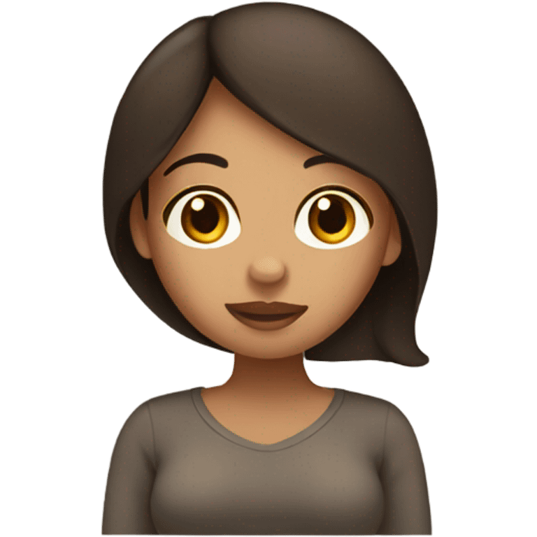 Pregnant women with olive skin and dark brown hair  emoji