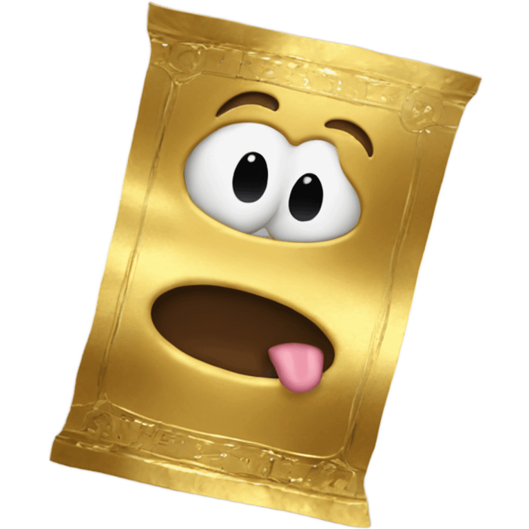 Golden ticket with worms emoji