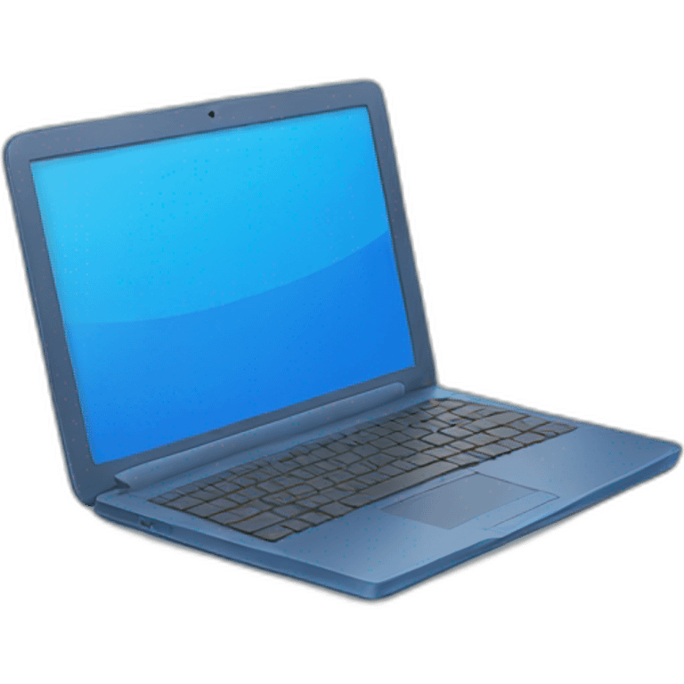 Blue laptop emoji