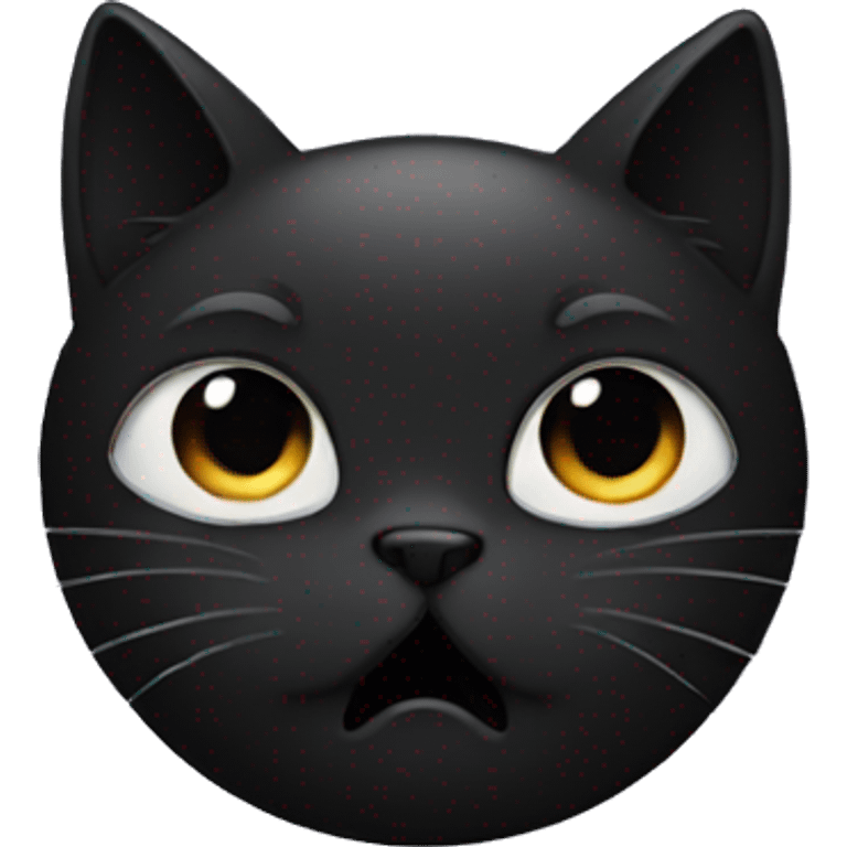 black cat crying emoji