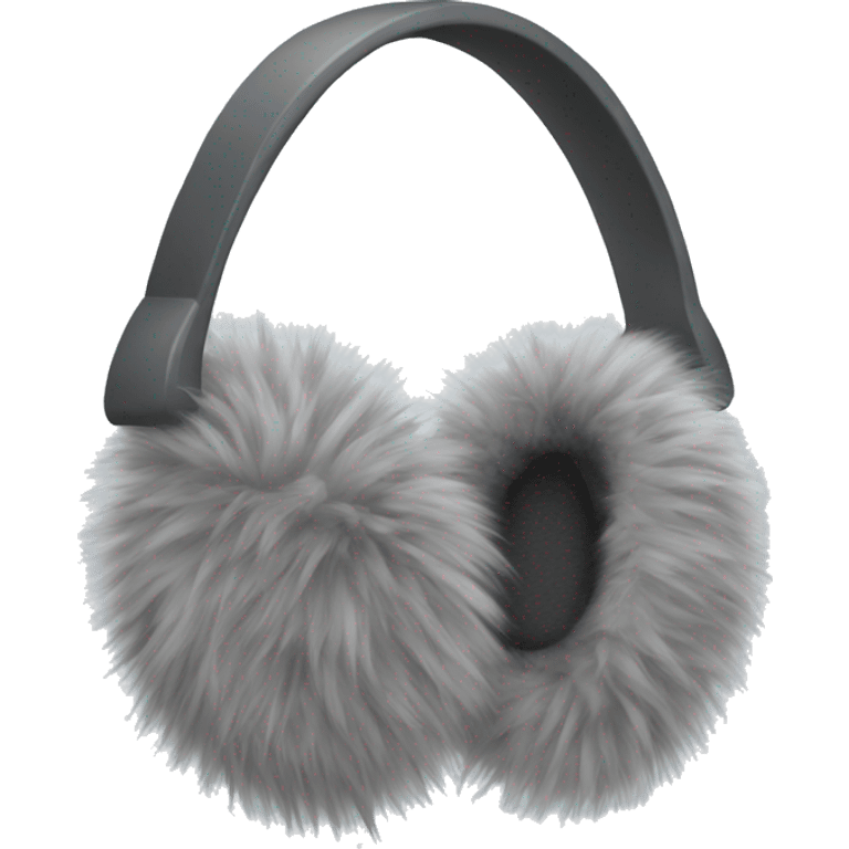 Grey fur earmuffs emoji