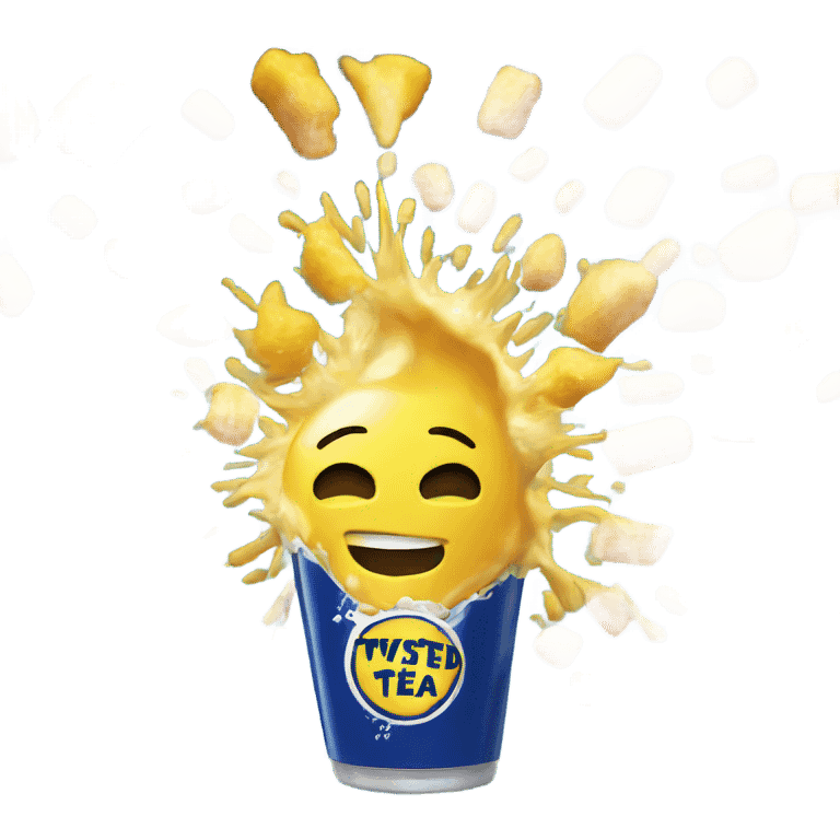 Twisted tea exploding  emoji