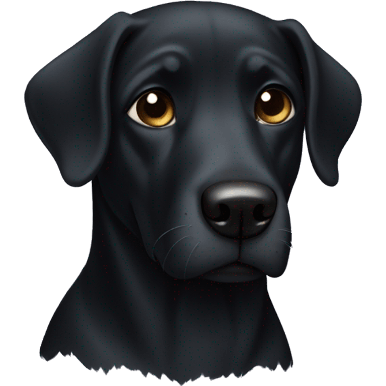 a black dog emoji