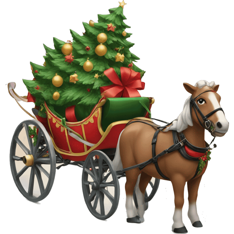 a christmas carriagw emoji