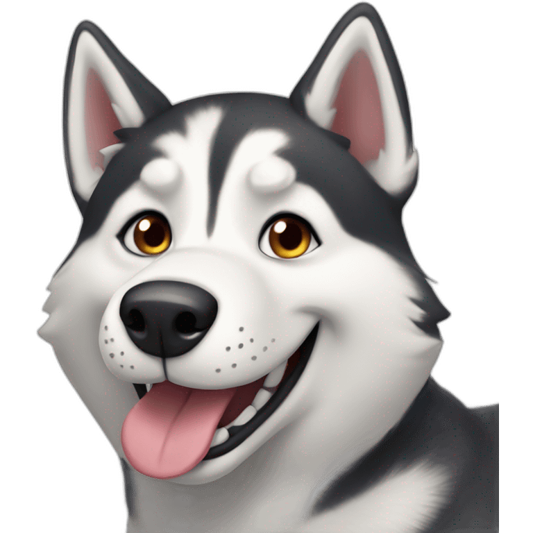 smiling husky emoji