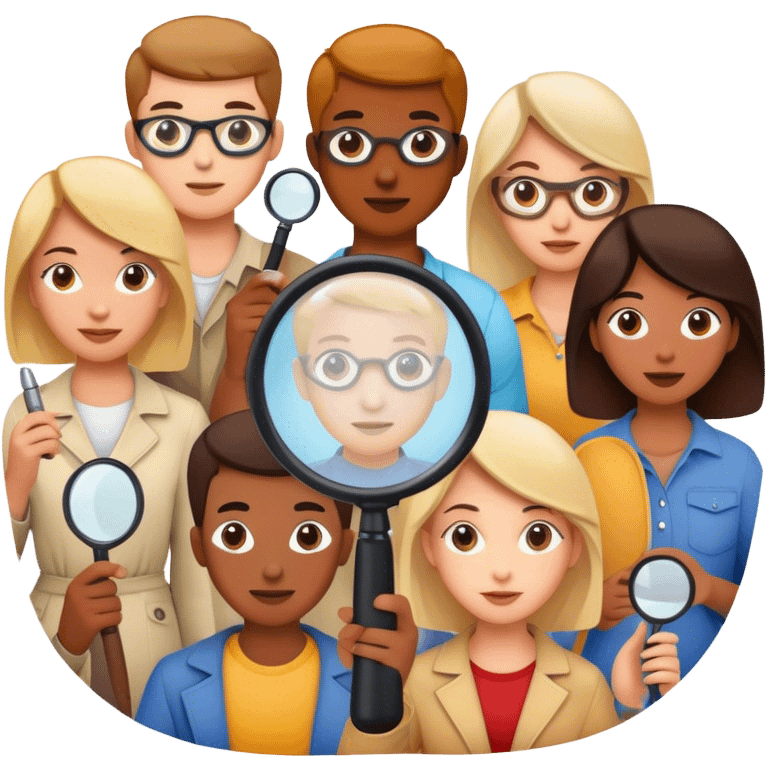 people, searching, hobbies, interests, magnifying glass, users, explore, activities, find, discovery, passion, pursuit emoji