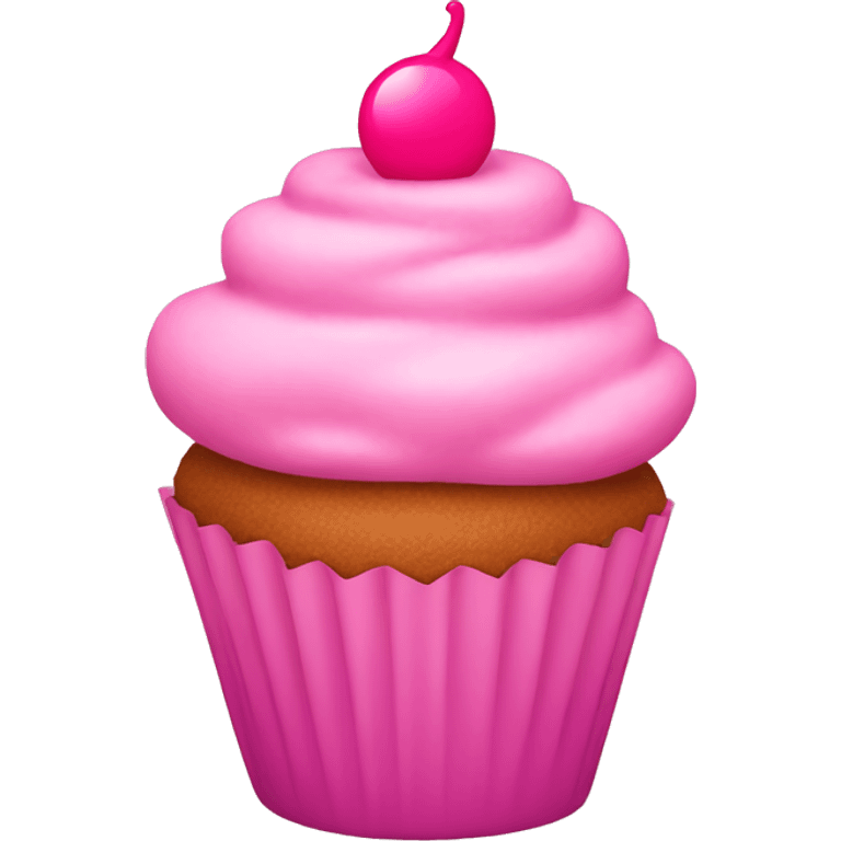 Pink cupcake emoji