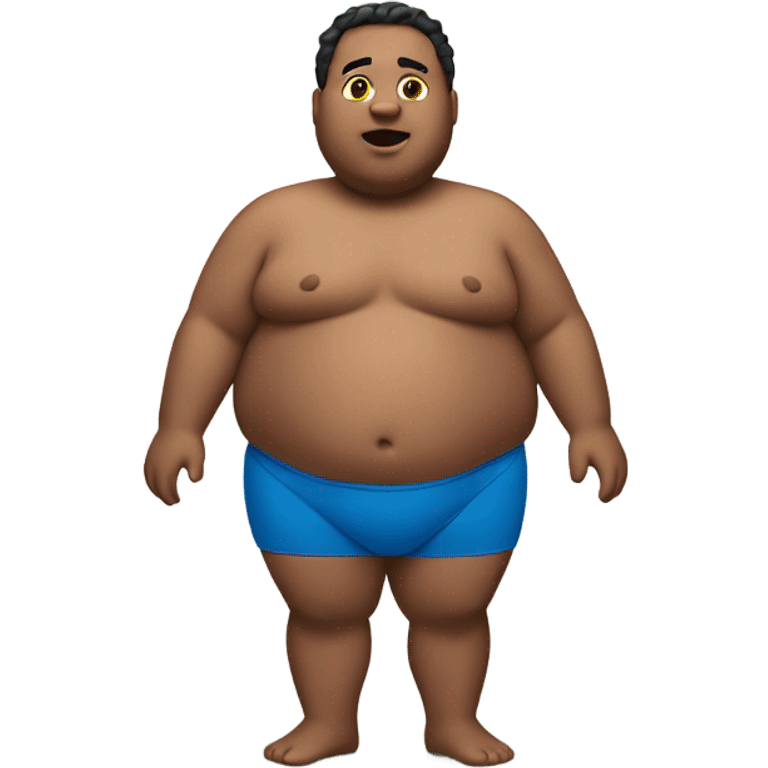 Fat boy wearing a speedo emoji