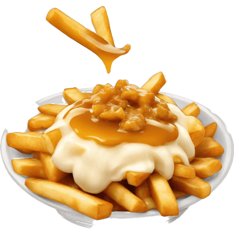 Poutine qui mange une poutine emoji